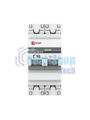 Выключатель автоматический EKF mcb4763-2-16C-pro 2P 16А (C) 4,5kA ВА 47-63 EKF PROxima