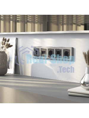 Накладка для розетки USB (графит матовый)