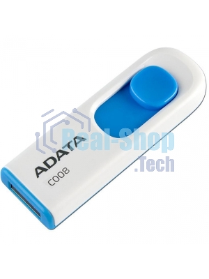 Флешка USB ADATA C008 (AC008-16G-RWE), 16Gb, USB 2.0, R/W 15/5, белый/синий