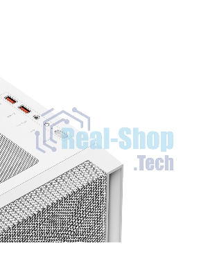 Компьютерный корпус PCCooler C3D510 WH ARGb, Tempered Glass Full Tower, White, TG, 0.7 SPCC, 3x120мм ARGb E-ATX, ATX, mATX, mITX 170/390/410мм 2x2.5