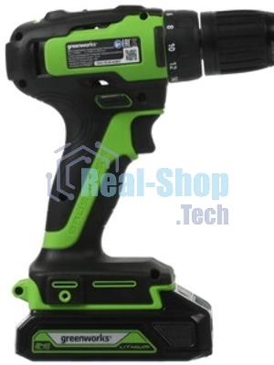Дрель-шуруповерт GREENWORKS 3704007UA, 24 В, 0 Ач, 90 Нм, бесщеточный