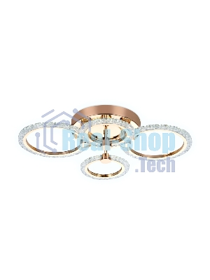 Потолочный светодиодный светильник FA416/2+2 GD золото 60W 640*460*120 (ПДУ РАДИО 2.4G)