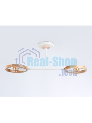 Светильник Ambrella light TR8243/2 WH/LWD белый/светлое дерево E27/2 max 40W 590*165*220