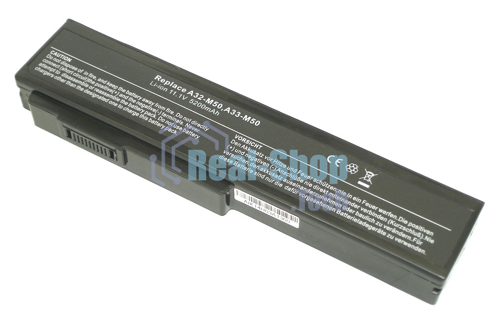 Аккумуляторная батарея для ноутбука Asus X55 M50 G50 N61 M60 N53 M51 G60 G51 5200mAh OEM черный