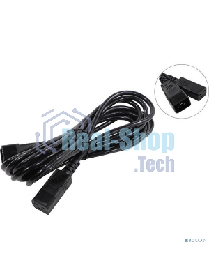 Кабель питания (UPS) ExeGate Power EC20-5P (С19->С20) VDE-250V-3*1.5-СU, 16А, черный, 5м