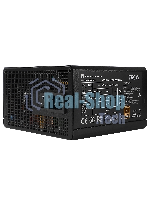 Блок питания Thermalright, 750W 80+ Gold (ATX, 3.0, PCIe 5.0, Non-modular, 1x24(20+4)pin, 1xCPU 8(4+4)pin, 2xPCIe*2 8(6+2)pin, 5xSATA3, 1x12+4pin (12VHPWR PCIe 5.0 12+4pin 600mm), 3xMOLEX4pin, Active, 120x120мм, 150x140x86mm, APFC, black)