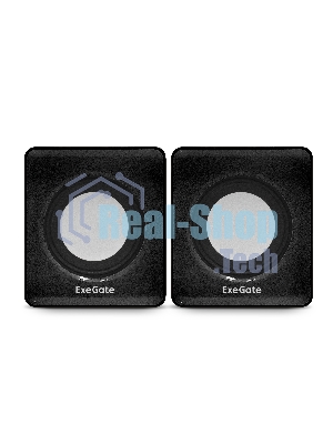 Акустическая система 2.0 ExeGate EX287057RUS Disco 140 Black (питание USB, 2х3Вт (6Вт RMS), 100-20000Гц, черный)