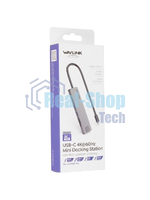 USB-концентратор WAVLINK USB Type-C, USB Type-C/USB 3.0/USB 2.0/HDMI/Gigabit LAN/SD/Micro SD, USB