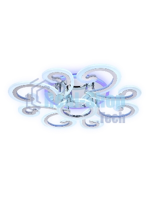 Потолочный светодиодный светильник FA5146/8+1 CH хром 112W D620*130 (ПДУ РАДИО 2.4G)