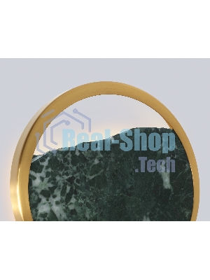 Настенный светильник Ambrella light LH53611 BS/GN латунь/зеленый 9W 3000K D250*55