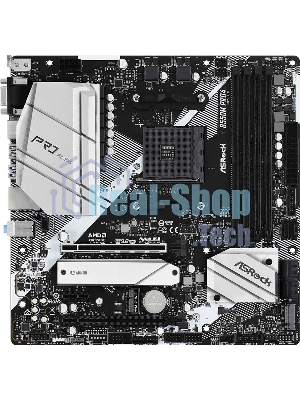 Материнская плата ASRock B550M Pro4, AM4, AMD B550, 4xDDR4, 6xSATA, 2xM.2, 1xPCI-E 3.0 x16, 1xPCI-E 4.0 x16, 1xDisplayPort, 1xHDMI, 1xVGA, 1x 1Gb LAN, 3x3.5 мм, 7.1, Micro-ATX