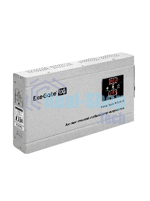 Стабилизатор напряжения ExeGate Master Turbo AVS-2000 (2000ВА, 100-265В, цифр. индикация вход/вых. напряжения, 220В±8%, КПД 98%, 5 уровней защиты, задержка, усиленный метал.корпус, евророзетка, RTL)
