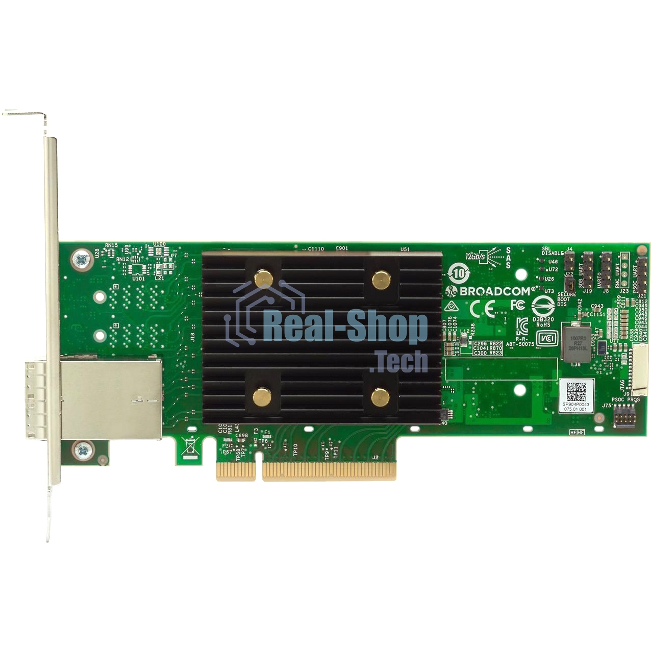Адаптер SAS 9500-8e SGL (05-50075-01) PCIe Gen4 x8 LP, Tri-Mode SAS/SATA/NVMe 12G HBA, 8port(2*ext SFF8644), 3808 IOC