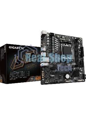 Материнская плата Gigabyte A620M H (V1.2/V2.0), SocketAM5 AMD A620 2xDDR5 mATX AC`97 8ch(7.1) GbLAN RAID+VGA+HDMI