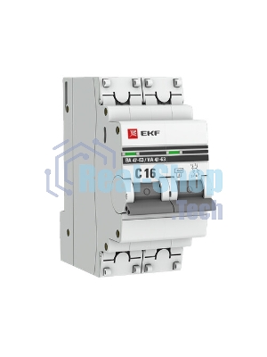 Выключатель автоматический EKF mcb4763-2-16C-pro 2P 16А (C) 4,5kA ВА 47-63 EKF PROxima