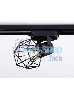 Трековый однофазный светильник Ambrella light GL5002 BK черный E27 max 40W D92*163