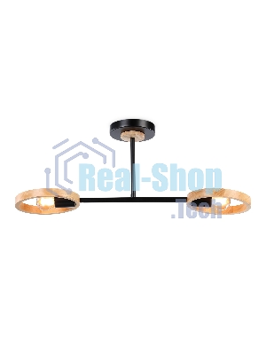 Светильник Ambrella light TR8244/2 BK/LWD черный/светлое дерево E27/2 max 40W 590*165*220