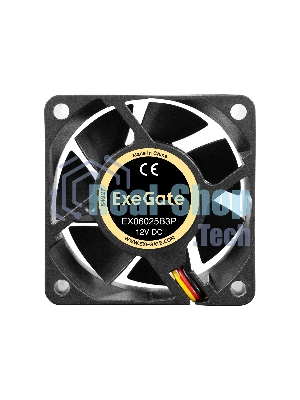 Вентилятор для корпуса ExeGate EX06025B3P черный, 60 мм, 3500 об/мин, 25 дБ, 3 pin