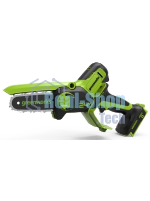 Цепная мини пила GreenWorks G24MCS10K2 аккумуляторная, 24v, 10 см, c АКБ 2АЧ и ЗУ (2008207UA)