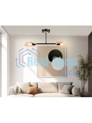 Светильник Ambrella light TR8244/2 BK/LWD черный/светлое дерево E27/2 max 40W 590*165*220