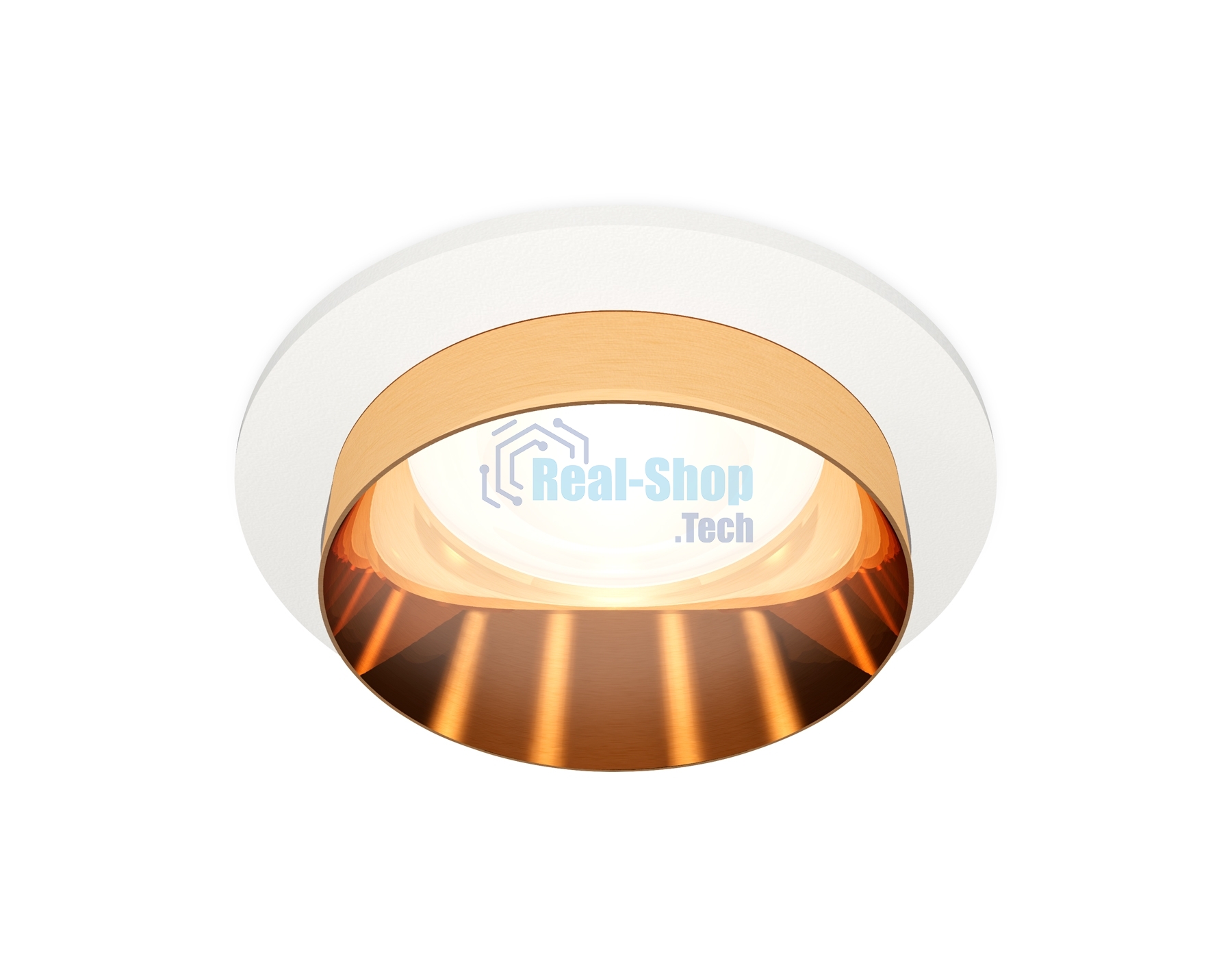 Комплект встраиваемого светильника Ambrella light XC6512024 SWH/PYG белый песок/золото желтое полированное MR16 GU5.3 (C6512, N6134)