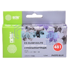 Картридж струйный Cactus CS-CLI481XXLPB фото голубой (12мл) для Canon Pixma TS8140/TS9140