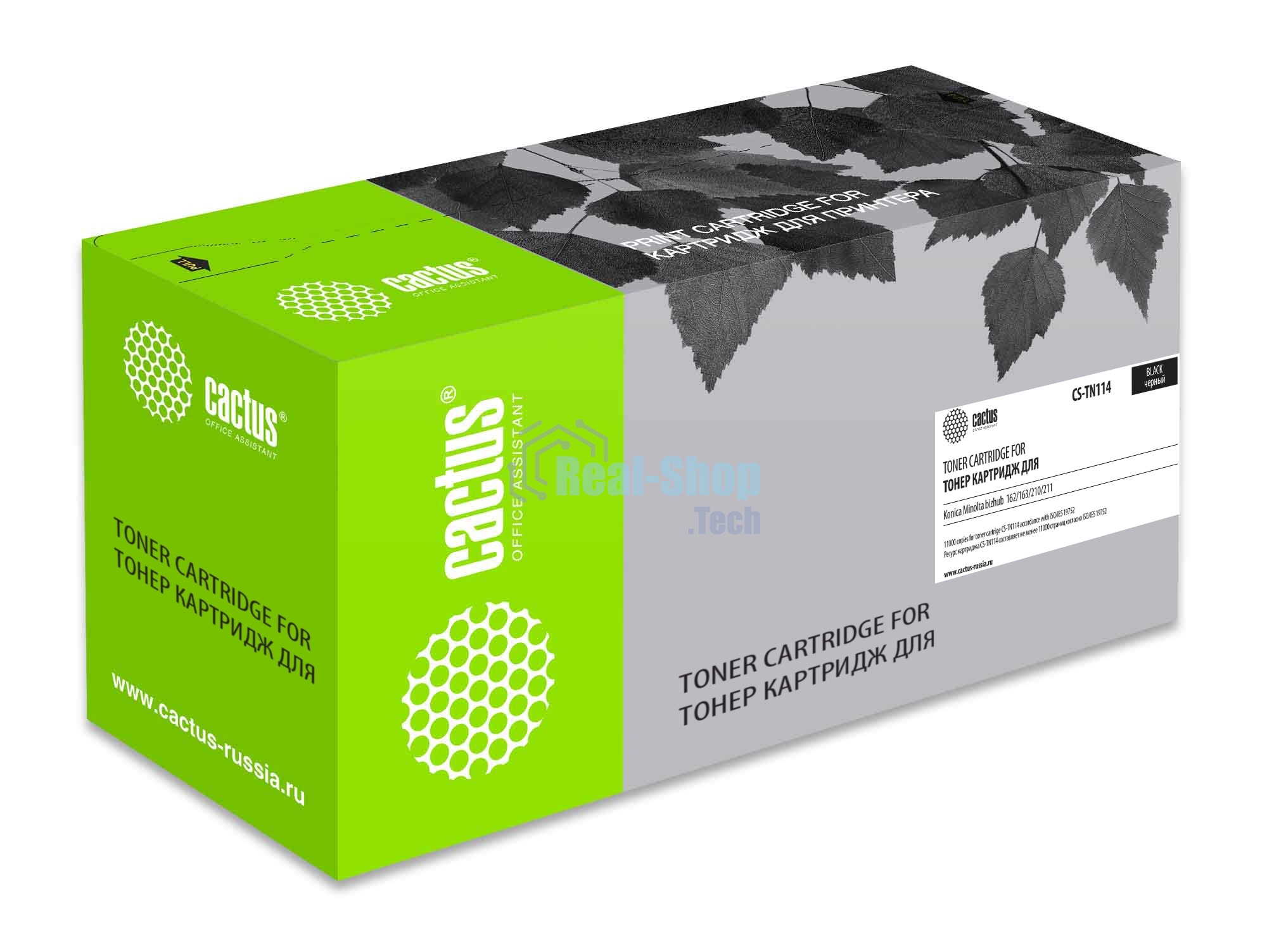 Картридж лазерный Cactus CS-TN114 черный (11000 стр.) для Konica Minolta 162/7115F/7118/7118F/7216/7220/Bizhub 163/Bizhub 210/Bizhub 211