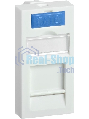 Вставка ITK CS6-11M со шторкой 22.5x45 1xKeystone пластик белый (упак.:1шт)
