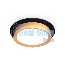 Комплект встраиваемого светильника Ambrella light XC8051005 SBK/PYG черный песок/золото желтое полированное GX53 (C8051, N8124)