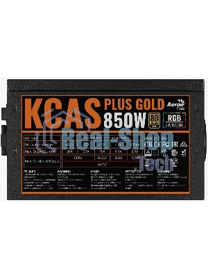 Блок питания Aerocool/Formula KCAS PLUS GOLD 850W (850W, ATX v2.4, APFC, Fan ARGB 12cm, 80+ Gold, Retail)