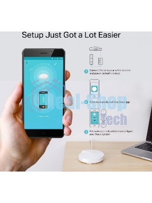 Маршрутизатор TP-Link TP-Link DECO M5(3-PACK) AC1300 Домашняя Wi-Fi система, чипсет Qualcomm, два диапазона (Dual-Band), поддержка стандартов 802.11ac/a/b/g/n, 717 МГц четырехъядерный процессор, Bluetooth 4.2, 2 гигабитных порта Ethernet, 1 порт USB Type-C, 4 встроенные антенны, 256QAM, MU-MIMO, HomeCare