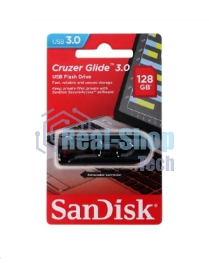 Флешка USB Sandisk CZ600 Cruzer Glide (SDCZ600-128G-G35), 128Gb, USB 3.0, R/W 100/20, черный