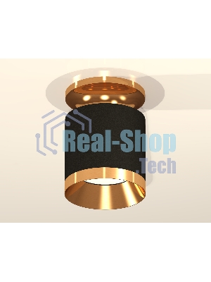 Светильник Ambrella Light XS7402101 SBK/PYG черный песок/золото желтое полированное MR16 GU5.3 (N7929, C7402, N7034)