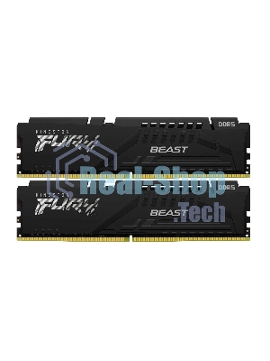 Оперативная память Kingston Fury Beast, DDR5, 16GB (2x8GB), 5600MHz, CL40, DIMM, с радиаторами, черный