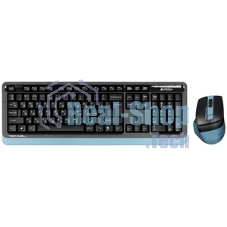 Комплект клавиатура+мышь A4Tech FStyler FG1035 беспроводной, USB, 2000 DPI, чёрный/синий