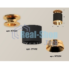 Светильник Ambrella Light XS7402101 SBK/PYG черный песок/золото желтое полированное MR16 GU5.3 (N7929, C7402, N7034)