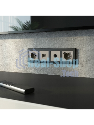 Розетка Ethernet RJ-45 (дымчатый)