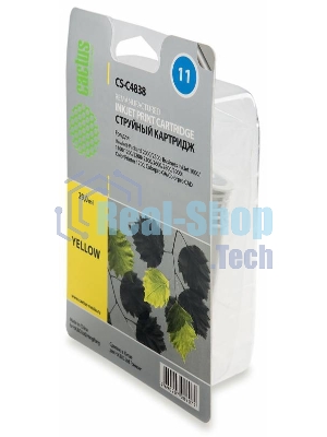 Картридж струйный Cactus CS-C4838 желтый (29 мл) для №11 HP 2000/2500/1000/1100/1200