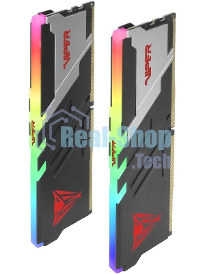 Оперативная память Patriot Viper Venom, DDR5, 32GB (2x16GB), 6800MHz, CL34, DIMM, с радиаторами, RGB, черный