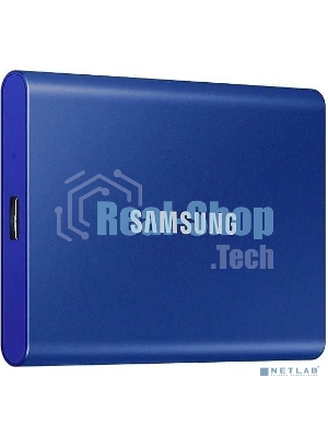 Внешний SSD Samsung T7, 1TB, USB 3.2 Gen 2 Type-C, R/W 1050/1000, синий