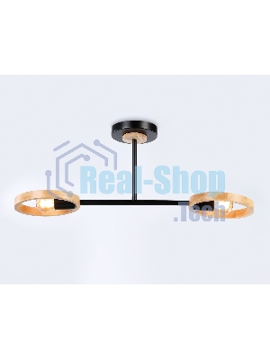 Светильник Ambrella light TR8244/2 BK/LWD черный/светлое дерево E27/2 max 40W 590*165*220