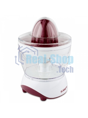 Соковыжималка Scarlett SC-JE50C06 белый/коричневый, цитрусовая, 25 Вт, 700 мл, механическое