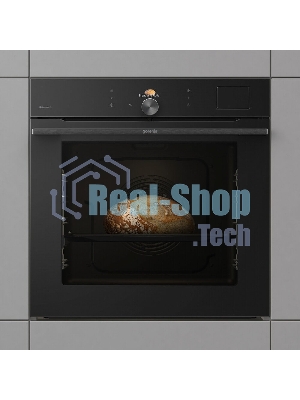 Встраиваемая электрическая духовка Gorenje BFS6148B, объем 77 л, макс. температура 230 градусов, сенсорное/поворотное управление, Wi-Fi, пар (FullSteam), сувид, AirFry, автоматические программы, телескопические направляющие на одном уровне, термощуп, динамическая система охлаждения, многоуровневое приготовление, PerfectGrill, энергоэффективность А+, черный