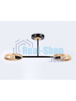Светильник Ambrella light TR8244/2 BK/LWD черный/светлое дерево E27/2 max 40W 590*165*220