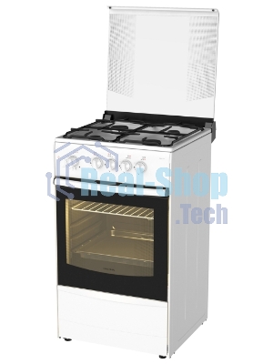 Плита газовая Darina 1B1 GM 441 018 W белый/черный, конфорок 4 шт, духовка 50 л, 50 см x 85 см x 51 см