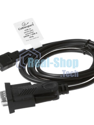Конвертер USB->SERIAL Cablexpert UAS-DB9M-02 AM/DB9M, 1,5 м, PL2303TA, WinXP-Win8, черный, пакет