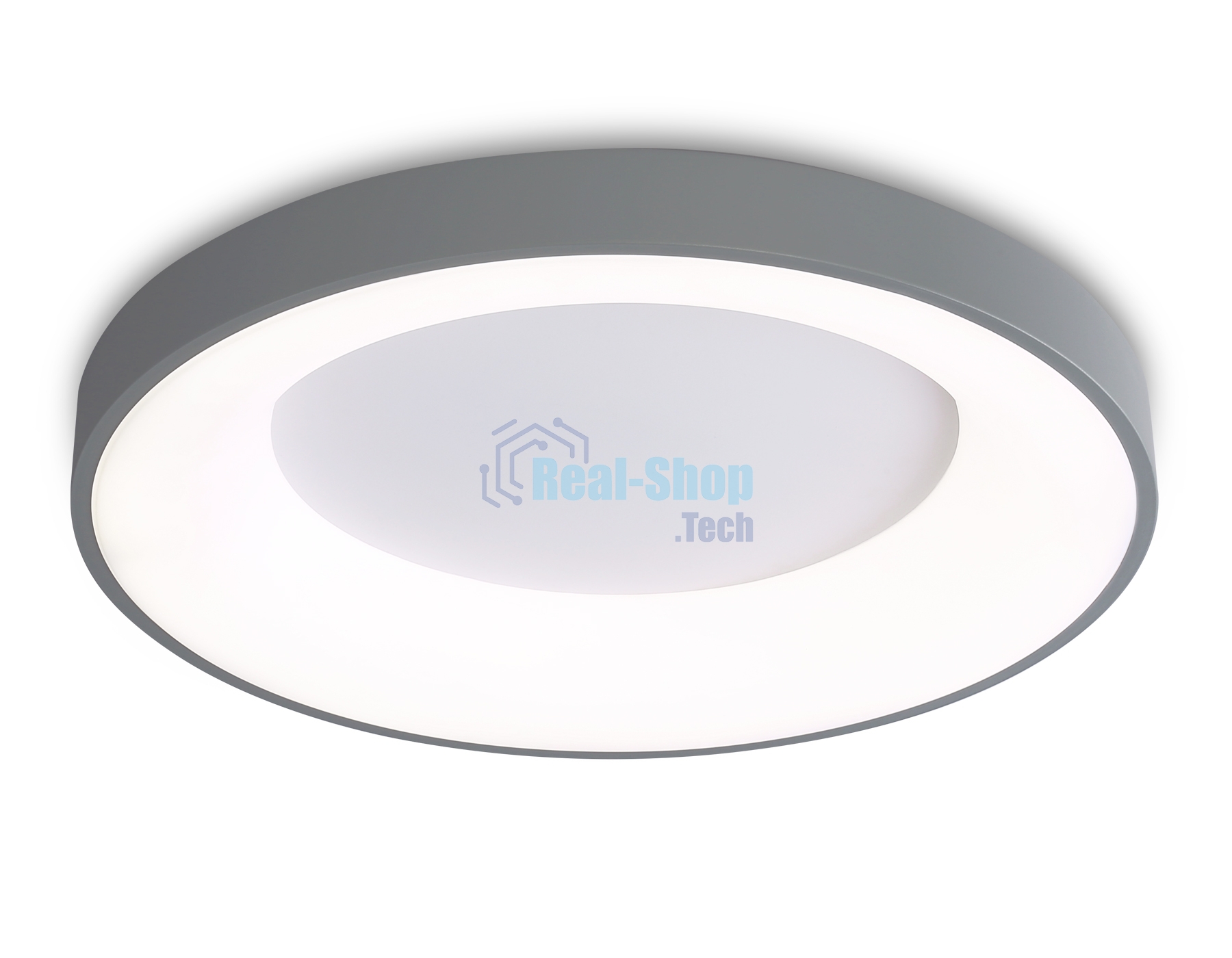 Потолочный светодиодный светильник Ambrella light FZ1402 GR серый IP20 48W 3000K-6500K D500*50 (ПДУ ИК)