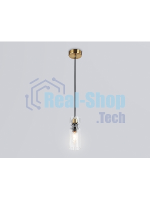 Светильник Ambrella light LH56111 BK/BS/CL черный/латунь/прозрачный E14 max 40W D65*1500