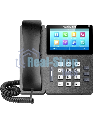 Телефон IP Flyingvoice FIP15G Plus черный (упак.:1шт)