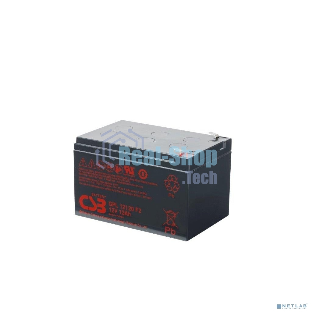 Батарея для ИБП CSB GPL-12120 (12V, 12Ah) клемма F2